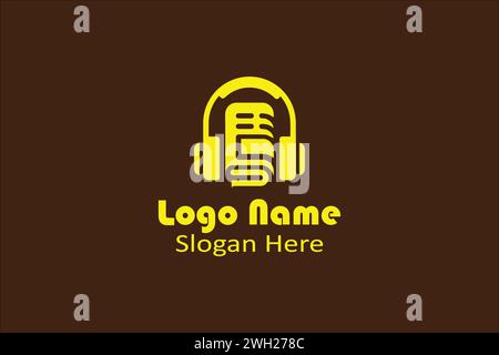 Podcast logo Stock Vector