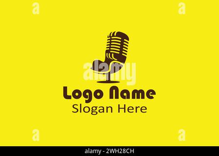 PODCAST LOGO Stock Vector