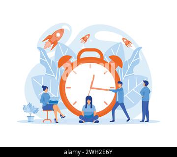 Time management business. Projects and deadlines. flat vector modern illustration Stock Vector