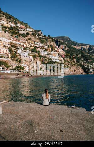 Exploring the south of Italy, travel to the Amalfi Coast region, amazing views and landscapes, wanderlust in Europe. Stock Photo