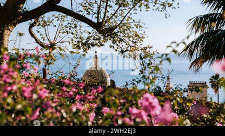 Exploring the south of Italy, travel to the Amalfi Coast region, amazing views and landscapes, wanderlust in Europe. Stock Photo