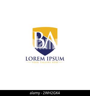 BA Letter Logo Design. Creative BA Logo Design. Stock Vector