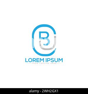 BU Letter logo Design. Creative and Modern Logo Design. Stock Vector