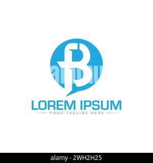 BF Letter Logo Design. Creative and Modern BF FB Logo Design. Stock Vector