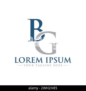 BG Letter Logo Design. Stock Vector