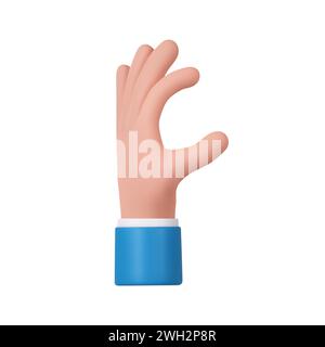 3d cartoon character hand. Stock Vector