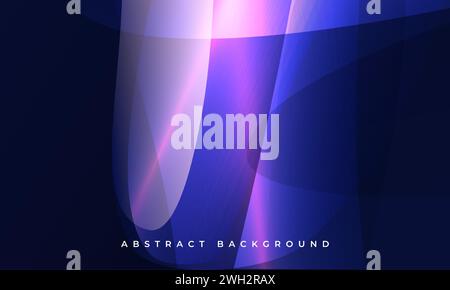 An electric blue and violet abstract background showcases a glowing objects in its center, emitting a mesmerizing visual effect lighting resembling a Stock Vector