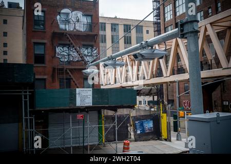 Congestion pricing scanners installed outside the Lincoln Tunnel in New York, seen on Thursday, February, 1, 2024. (© Richard B. Levine) Stock Photo