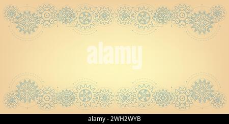 Rotating gears .Technical background . Drawing ,vector. Stock Vector