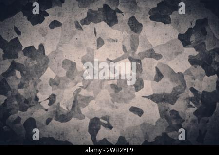 Metallic zinc background. Mottled, camouflage grey texture Stock Photo