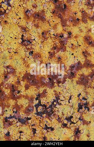 Background of old rusty painted metal Stock Photo