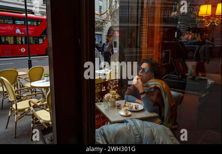 London England Afternoon Tea at Caffe Concerto on Regent Street and Picadilly 6 Feb 2024 Stock Photo