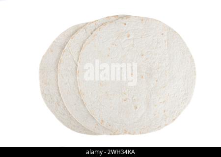Tortillas isolated on white background Stock Photo