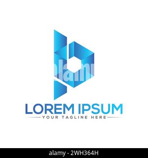 B Logo Design. Stock Vector
