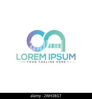 CA Letter Logo Design. Creative and Modern CA Logo Design. Stock Vector