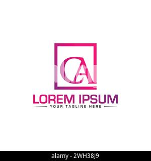 CA Letter Logo Design. Creative and Modern CA Logo Design. Stock Vector