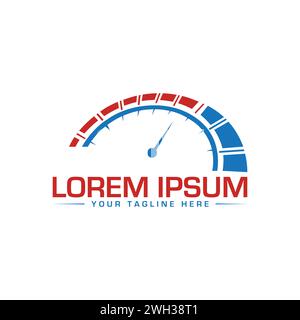 Car Logo Design. Speed Meter Logo Design. Unique and Modern Logo Design. Stock Vector
