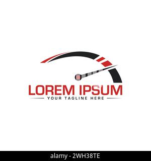 Car Logo Design. Speed Meter Logo Design. Unique and Modern Logo Design. Stock Vector