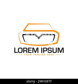 Car Logo Design. Speed Meter Logo Design. Unique and Modern Logo Design. Stock Vector
