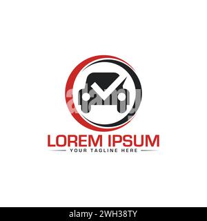 Car Logo Design. Speed Meter Logo Design. Unique and Modern Logo Design. Stock Vector