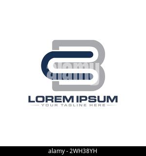 CB Letter Logo Design. Creative and modern CB Logo Design. Stock Vector