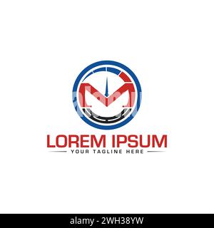 Car Logo Design. Speed Meter Logo Design. Unique and Modern Logo Design. Stock Vector