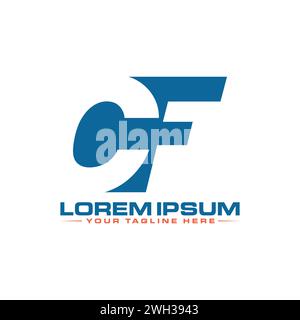CF Letter Logo Design. Creative and Modern Logo Design. Stock Vector