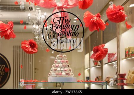 The Belgium Chocolate Factory in Brussels Stock Photo