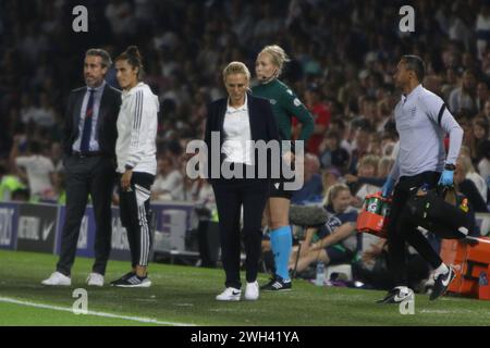 Sarina Wiegman head coach England v Spain UEFA Womens Euro Brighton Community Stadium (Amex Stadium) 20 July 2022 Stock Photo