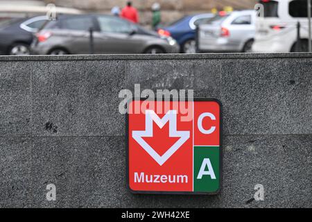 Prague, Czech Republic. 06th Feb, 2024. Muzeum metro station in Prague, Czech Republic, February 6, 2024. Credit: Michal Kamaryt/CTK Photo/Alamy Live News Stock Photo