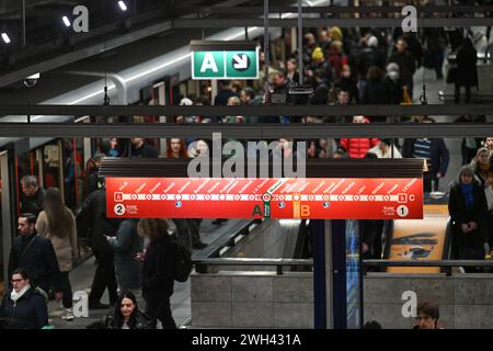 Prague, Czech Republic. 06th Feb, 2024. Muzeum metro station in Prague, Czech Republic, February 6, 2024. Credit: Michal Kamaryt/CTK Photo/Alamy Live News Stock Photo