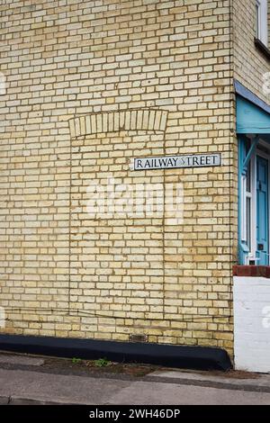 Bricked-up Window on the Side of a House in Cherry Hinton, Cambridgeshire Stock Photo