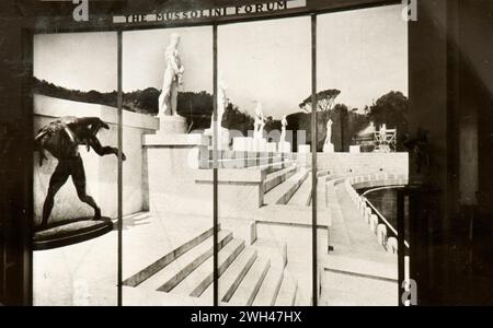 Photo taken from the album of an italian Jewish family (Jarach) travelling to  the international Expo of Chicago back in the summer of 1933. inside the Italian pavilion Stock Photo