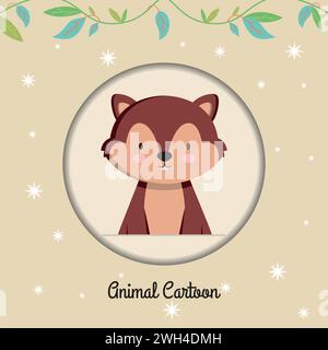 Isolated cute squirrel character avatar Vector Stock Vector