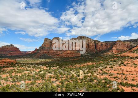 Scenic nature of Sedona, Arizona and the natural rock formations. Stock Photo