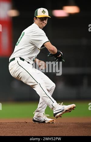 Arkansas Tech Wonder Boys LHP Jack Rector (30) during the Houston Winter Invitational baseball game between Southern New Hampshire Penmen and the  Ark Stock Photo