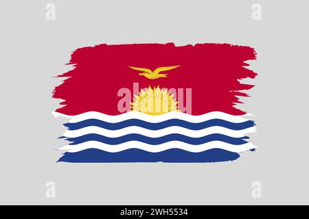 Vector Illustration of the flag of Kiribati Stock Vector