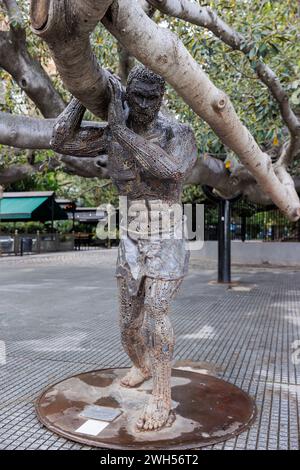 The Atlas, a sculpture in Recoleta, Buenos Aires, Argentina, Monday, November 13, 2023. Photo: David Rowland / One-Image.com Stock Photo