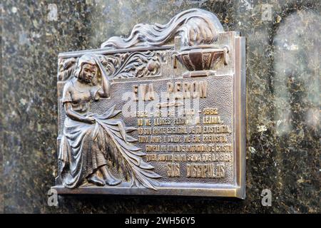 Tomb of Eva Peron Recoleta, Buenos Aires, Argentina, Monday, November 13, 2023. Photo: David Rowland / One-Image.com Stock Photo
