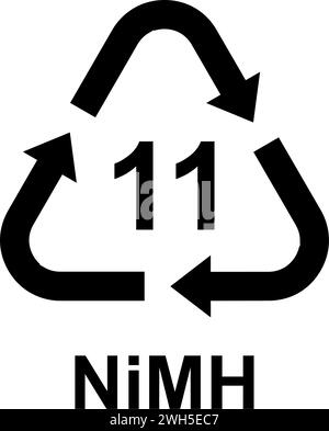 recycling codes for all types of materials Stock Vector