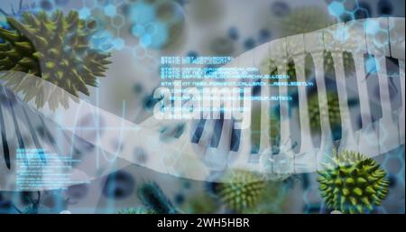 Image of medical data processing over white background Stock Photo