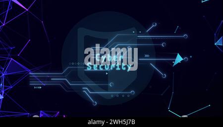 Image of medical data processing over dark background Stock Photo