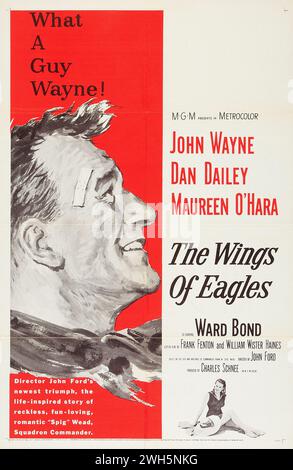 The Wings of Eagles (MGM, 1957). John Wayne. Drama. Film poster Stock Photo