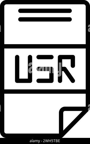 Icon for usr,monogram Stock Vector