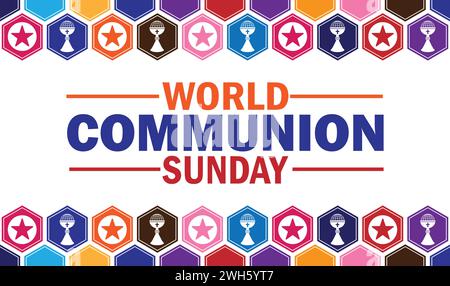 World Communion Sunday Vector Template Design Illustration. Suitable for greeting card, poster and banner Stock Vector