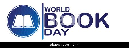 World Book Day. Holiday concept. Template for background, banner, card, poster with text inscription. Vector illustration Stock Vector