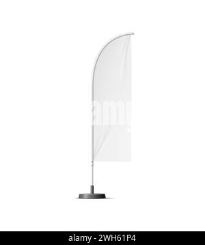White panel flag mockup, realistic style Stock Vector Image & Art - Alamy