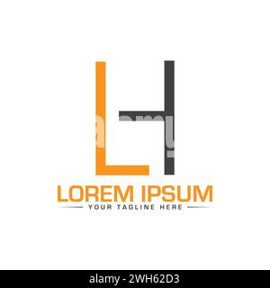 LH Letter Logo Design. Unique and Modern LH Logo Design Stock Vector