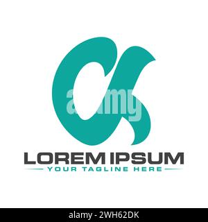 CK Letter Logo Design. Stock Vector