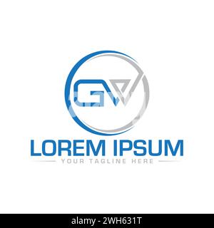 GW Logo Design. Stock Vector
